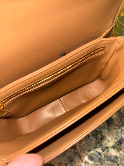 CELINE DARK BEIGE TEEN TRIOMPHE CROSSBODY BAG