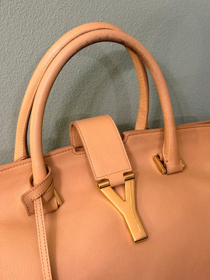 SAINT LAURENT BUTTER YELLOW LARGE CABAS CHIC HANDBAG