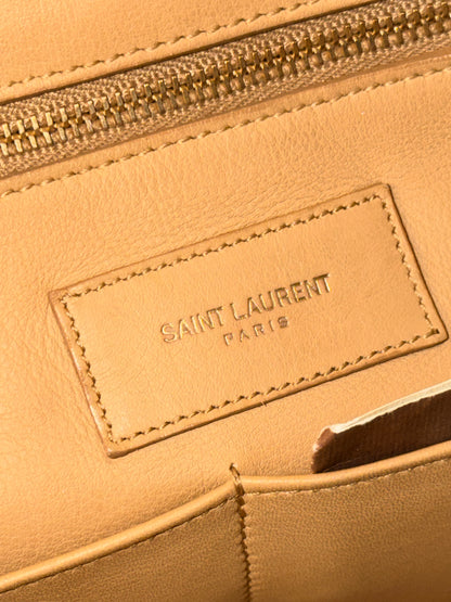 SAINT LAURENT BUTTER YELLOW LARGE CABAS CHIC HANDBAG