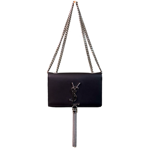 SAINT LAURENT BLACK MINI KATE TASSEL CROSSBODY BAG