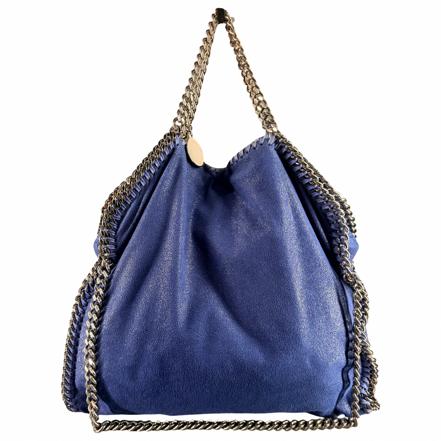 STELLA MCCARTNEY ELECTRIC BLUE FALABELLA FOLD OVER HANDBAG