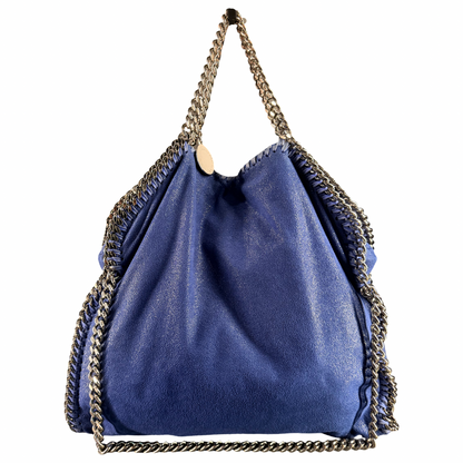 STELLA MCCARTNEY ELECTRIC BLUE FALABELLA FOLD OVER HANDBAG