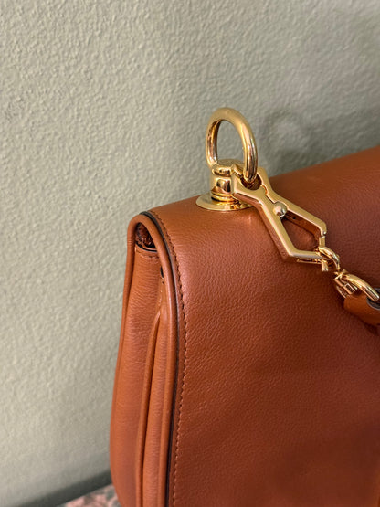 GUCCI LARGE BROWN BLONDIE TOP HANDLE HANDBAG