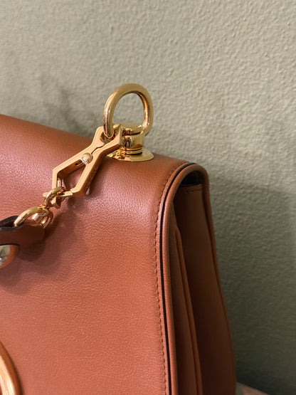 GUCCI LARGE BROWN BLONDIE TOP HANDLE HANDBAG