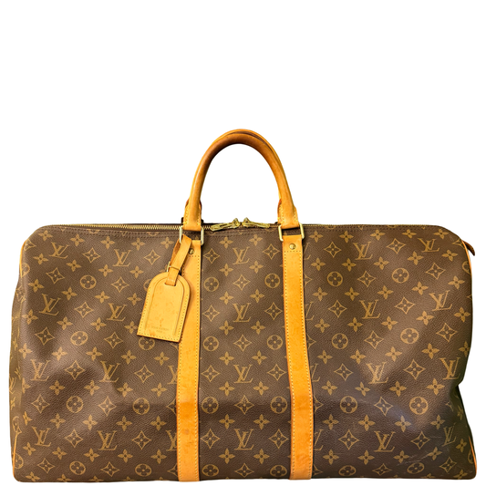 LOUIS VUITTON MONOGRAM KEEPALL 55 TRAVEL BAG
