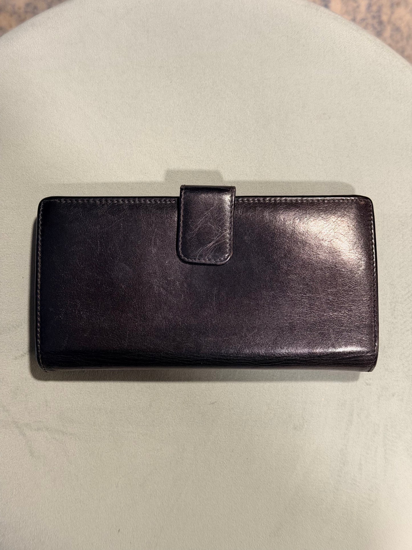 GUCCI BLACK LEATHER LONG WALLET