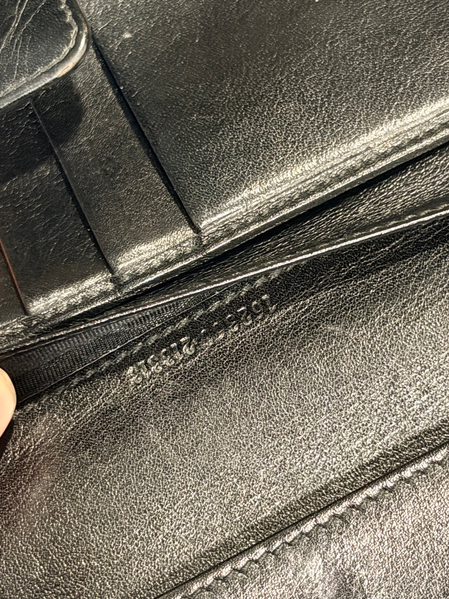 GUCCI BLACK LEATHER LONG WALLET