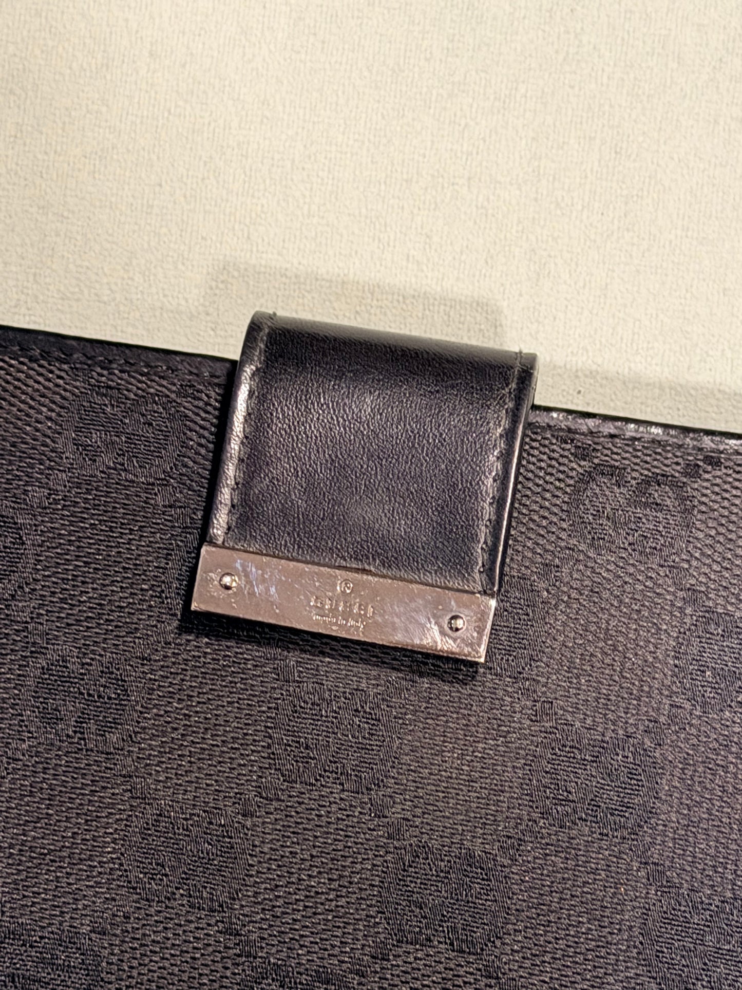 GUCCI BLACK MONOGRAM LONG WALLET