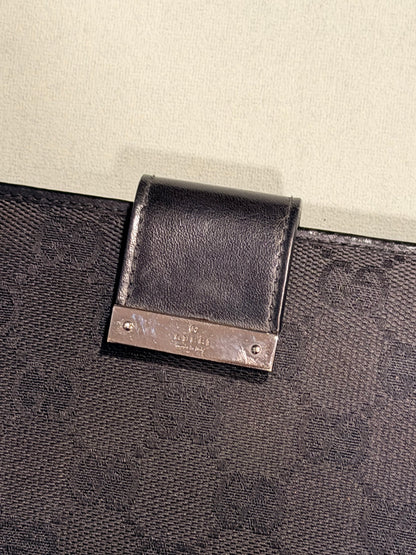 GUCCI BLACK MONOGRAM LONG WALLET