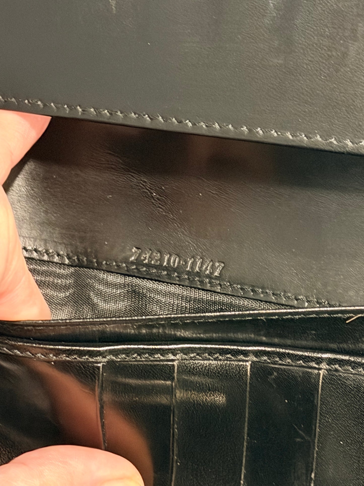 GUCCI BLACK MONOGRAM LONG WALLET