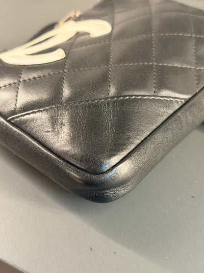 CHANEL BLACK CAMBON SMALL CROSSBODY BAG