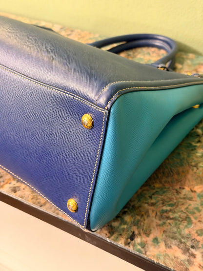 PRADA SAFFIANO BI COLOR TWO WAY HANDBAG