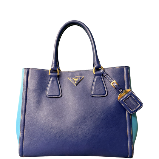 PRADA SAFFIANO BI COLOR TWO WAY HANDBAG