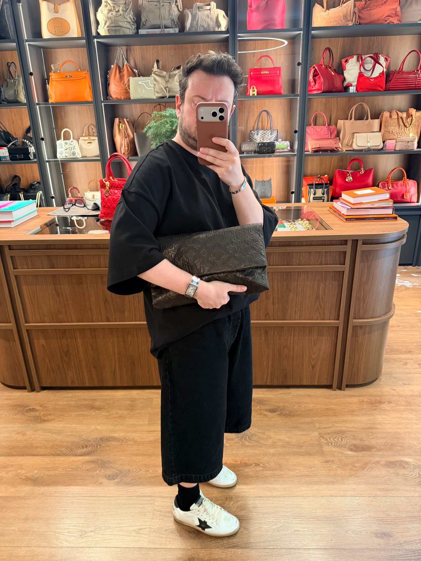 LOUIS VUITTON BROWN POCHETTE LIMELIGHT
