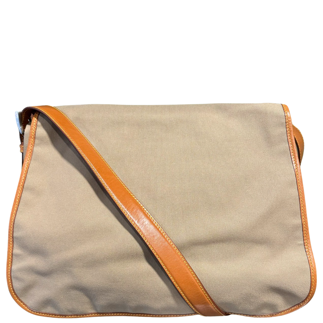 PRADA BEIGE CLOTH MESSANGER BAG