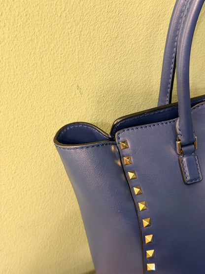 VALENTINO BLUE ROCKSTUD TWO WAY HANDBAG