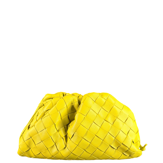 BOTTEGA VENETA LIME MINI POUCH CROSSBODY BAG