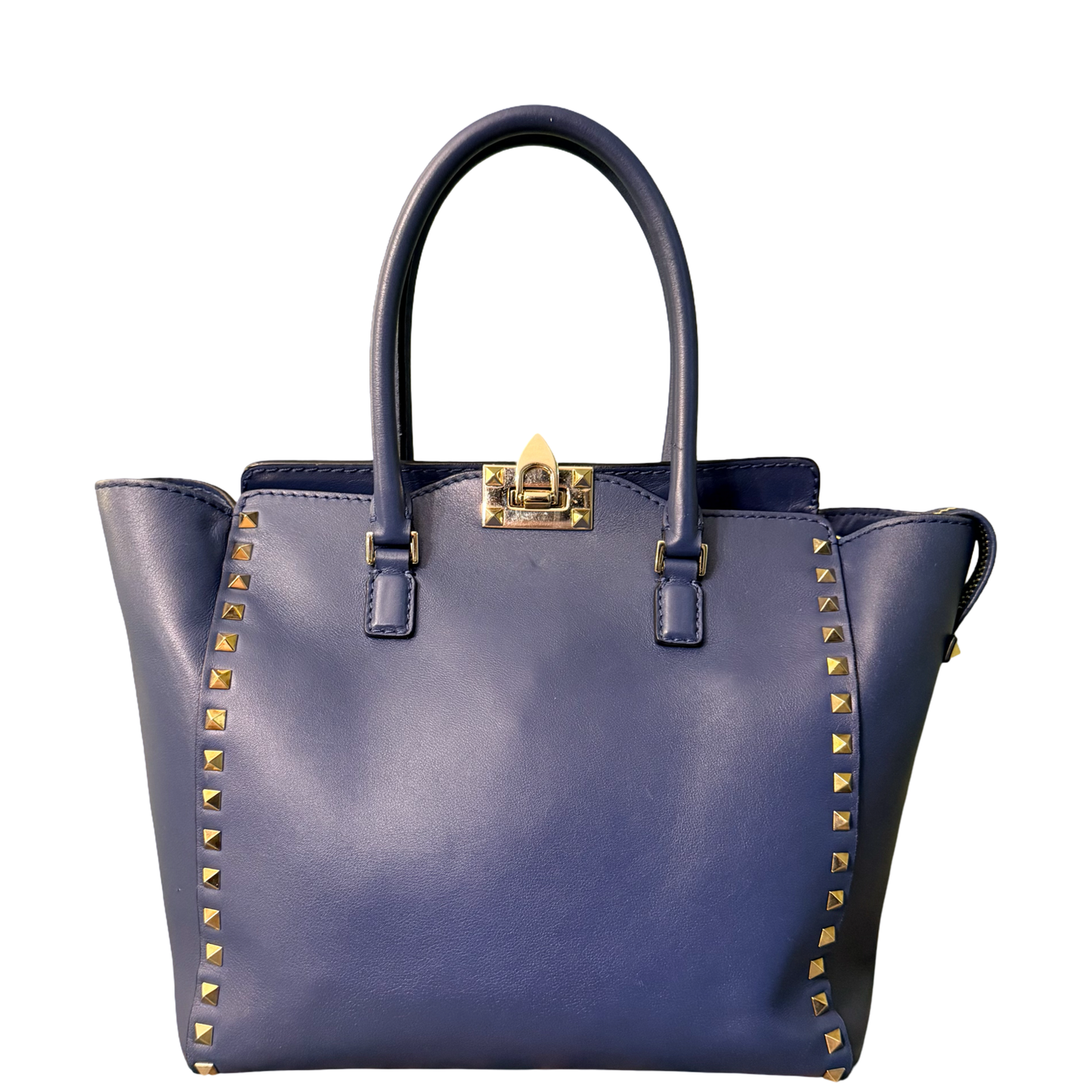 VALENTINO BLUE ROCKSTUD TWO WAY HANDBAG