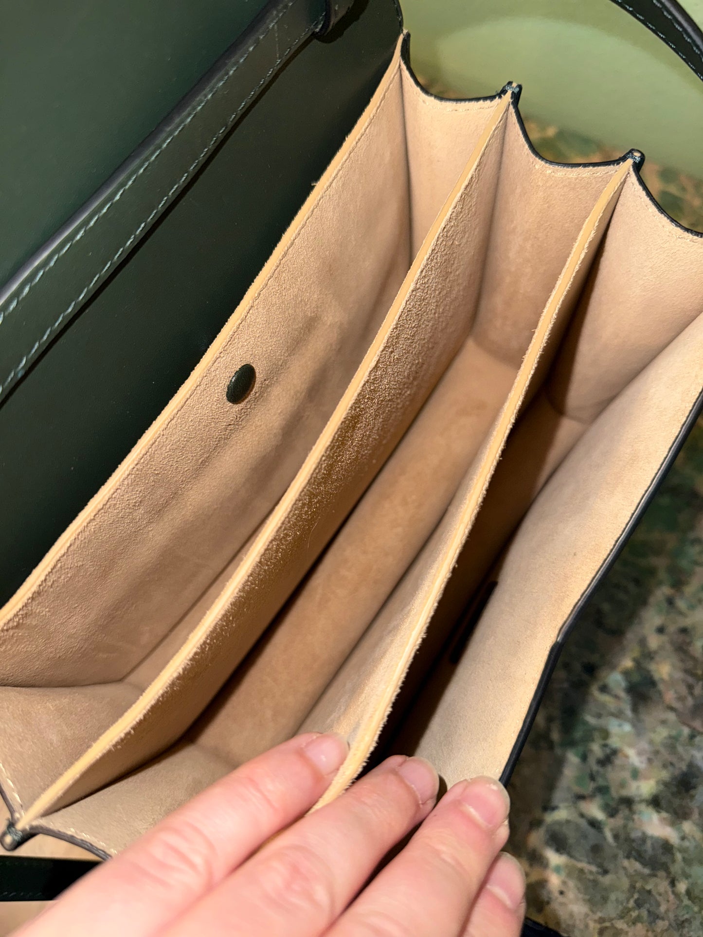 ALAIA GREEN LE PAPA CROSSBODY BAG