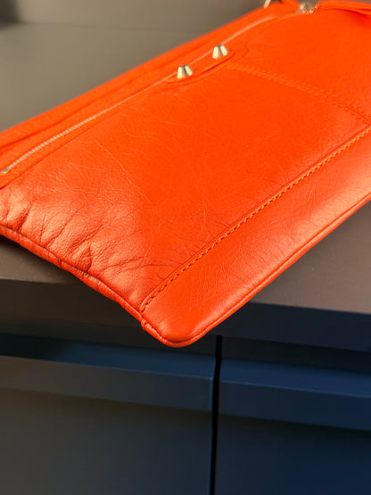 BALENCIAGA ORANGE MEDIUM POCHETTE CLIP