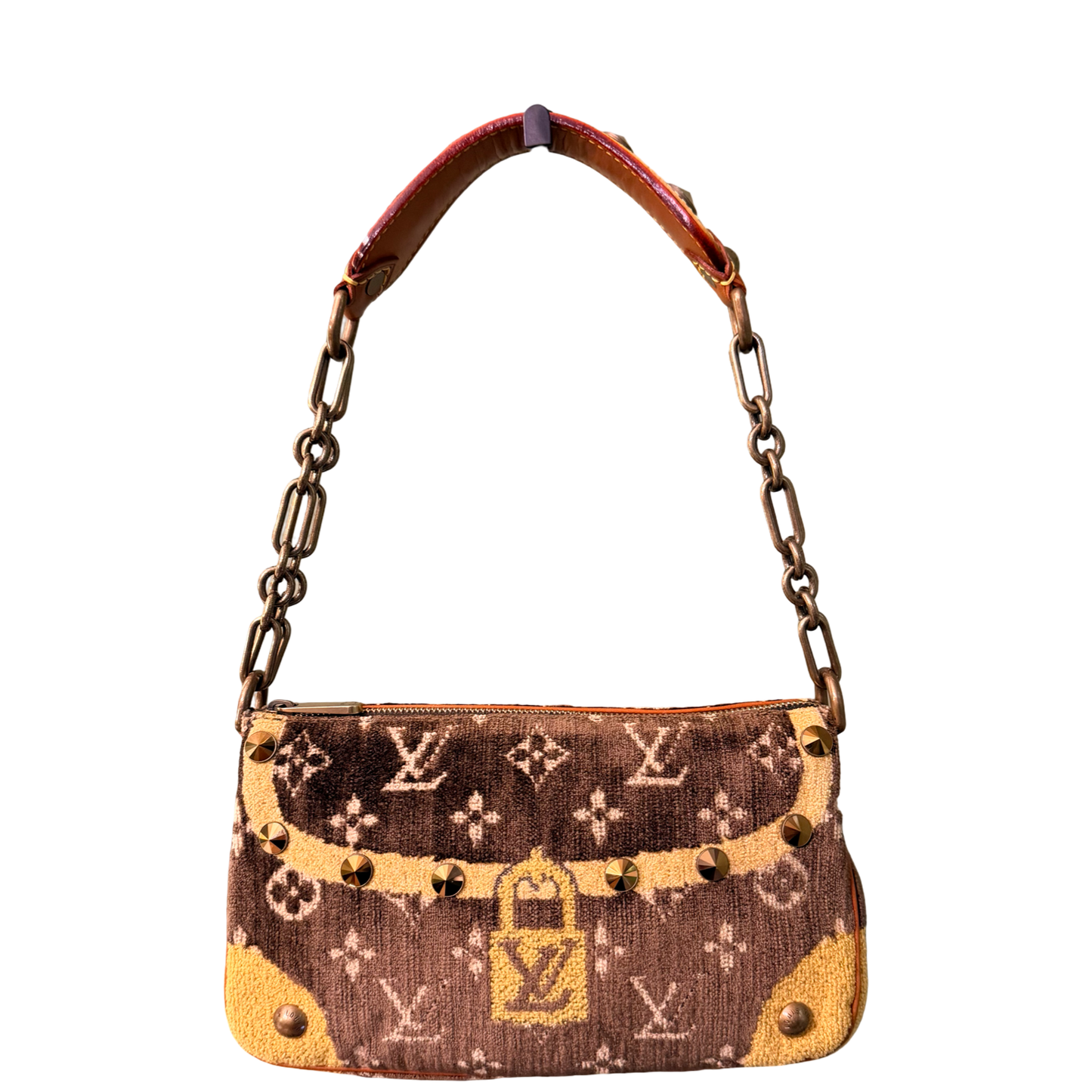 LOUIS VUITTON VELVET MONOGRAM TROMPE L’OEIL POCHETTE ACCESSOIRES