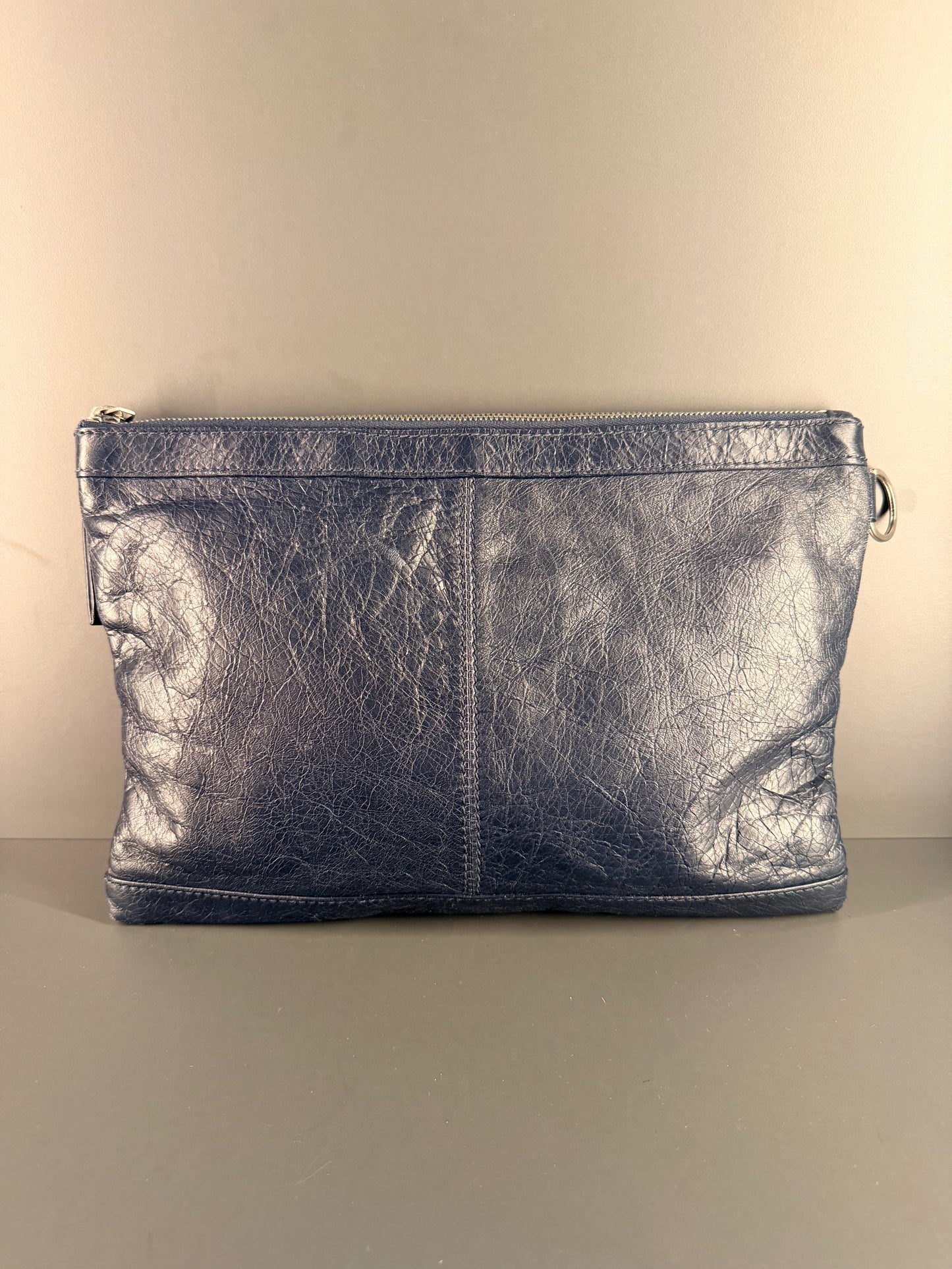 BALENCIAGA NAVY MEDIUM POCHETTE CLIP