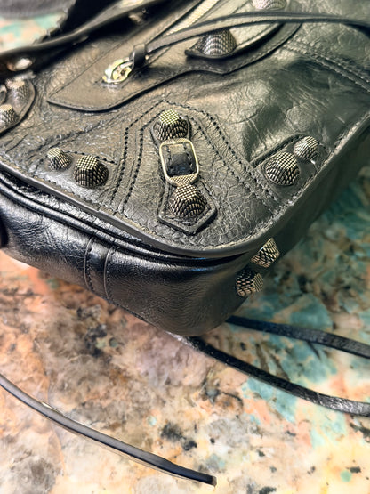 BALENCIAGA BLACK LE CAGOLE FLAP CROSSBODY BAG