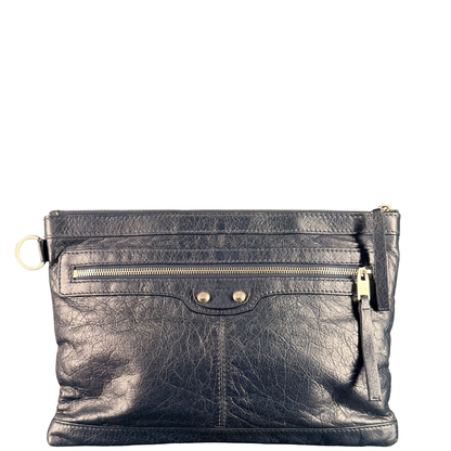 BALENCIAGA NAVY MEDIUM POCHETTE CLIP