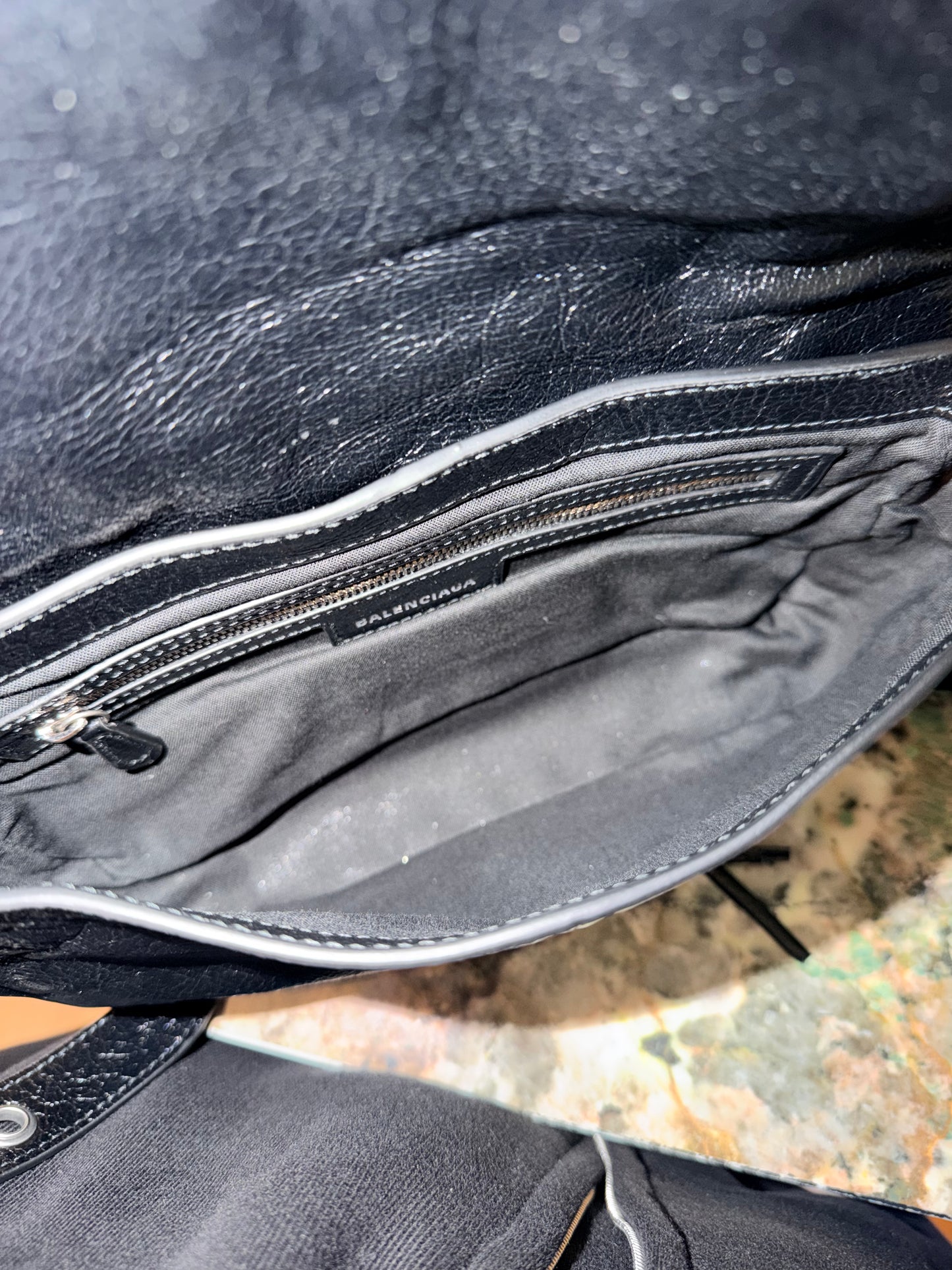 BALENCIAGA BLACK LE CAGOLE FLAP CROSSBODY BAG