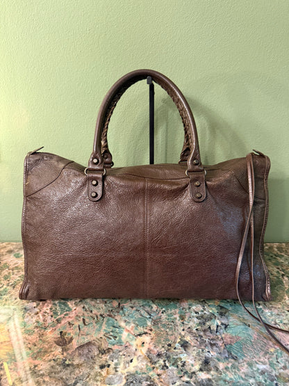 BALENCIAGA BROWN WORK HANDBAG