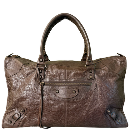 BALENCIAGA BROWN WORK HANDBAG