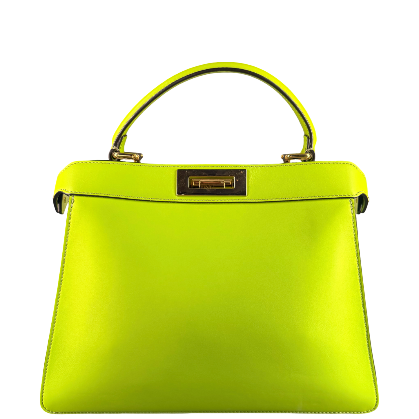 FENDI LIME MEDIUM PERKABOO ISEEU HANDBAG