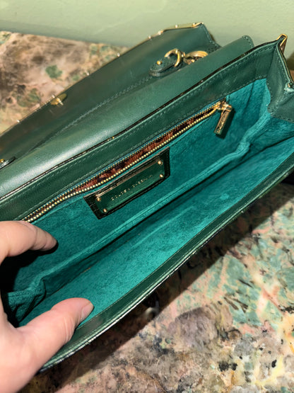 DOLCE & GABBANA GREEN EEL SHOULDER BAG