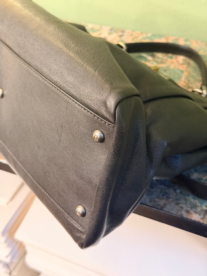 FENDI BLACK LARGE PEEKABOO HANDBAG