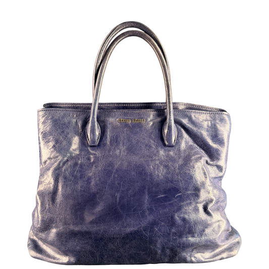 MIU MIU BLUE TWO WAY HANDBAG