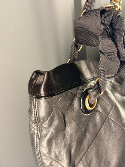 LANVIN BLACK AMALIA TOTE HANDBAG