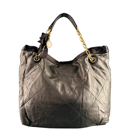 LANVIN BLACK AMALIA TOTE HANDBAG