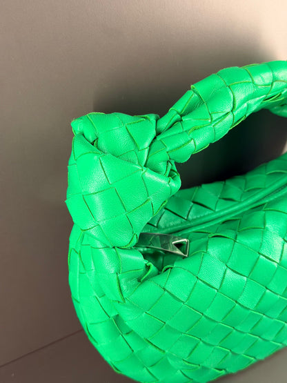 BOTTEGA VENETA GREEN MINI JODIE HANDBAG