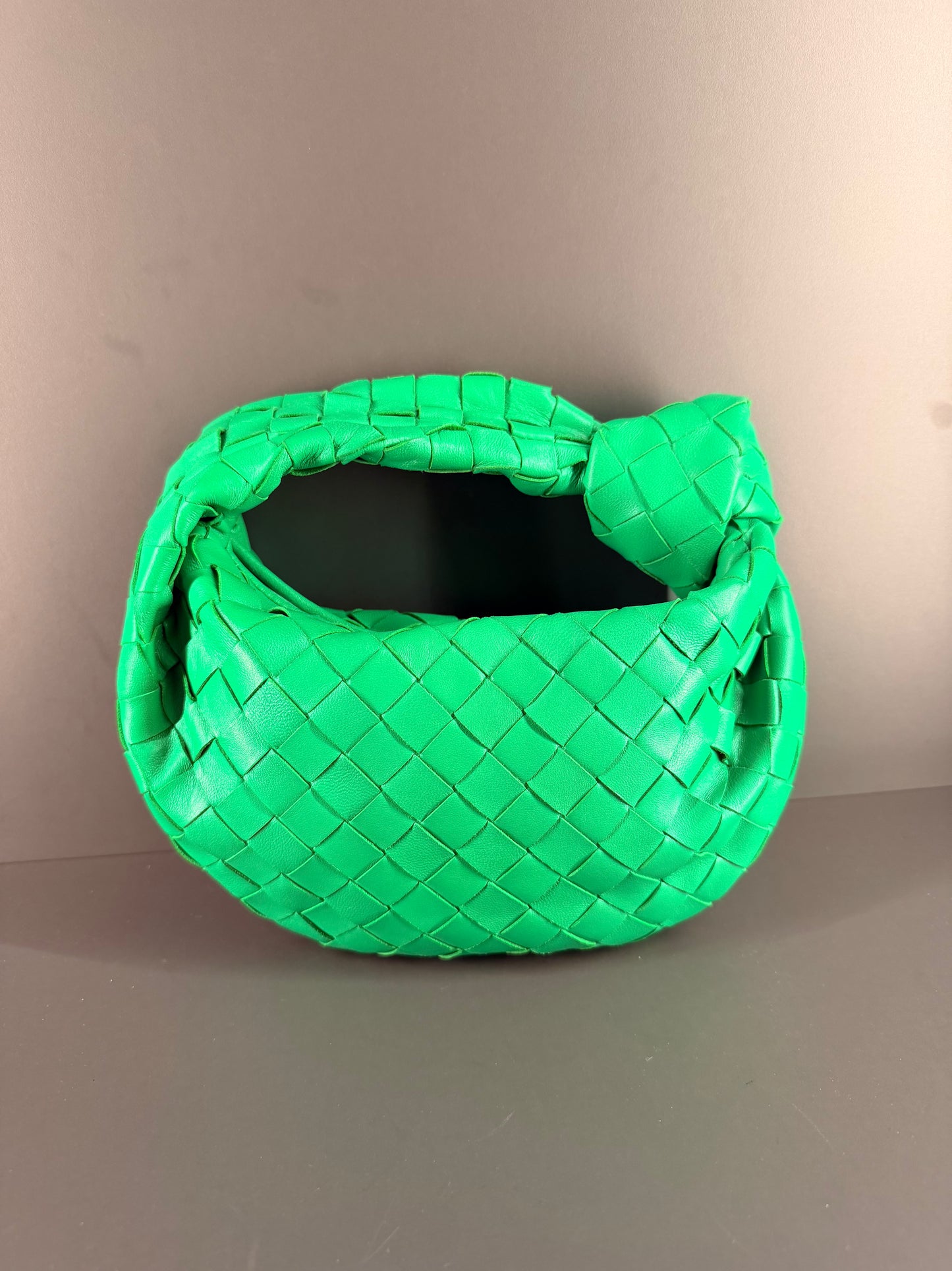 BOTTEGA VENETA GREEN MINI JODIE HANDBAG