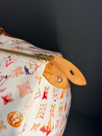RICHARD PRINCE X LOUIS VUITTON WATERCOLOR SPEEDY 35 BOSTON BAG