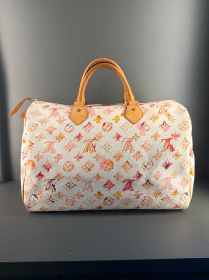 RICHARD PRINCE X LOUIS VUITTON WATERCOLOR SPEEDY 35 BOSTON BAG