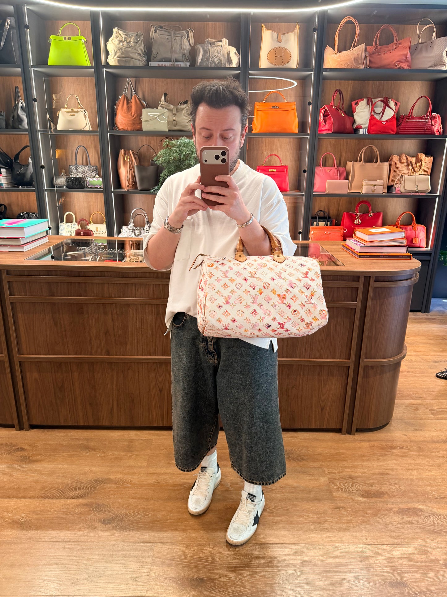 RICHARD PRINCE X LOUIS VUITTON WATERCOLOR SPEEDY 35 BOSTON BAG