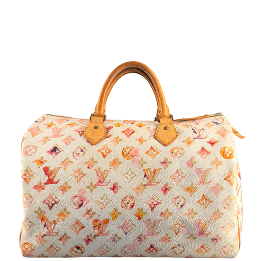 RICHARD PRINCE X LOUIS VUITTON WATERCOLOR SPEEDY 35 BOSTON BAG