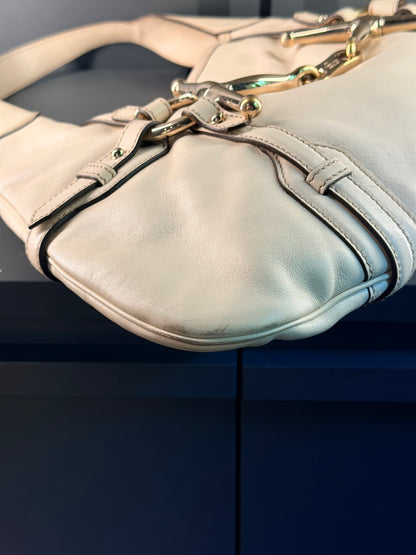 GUCCI BY FRIDA CREAM 85th ANNIVERSARY HORSEBIT HOBO BAG