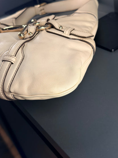 GUCCI BY FRIDA CREAM 85th ANNIVERSARY HORSEBIT HOBO BAG