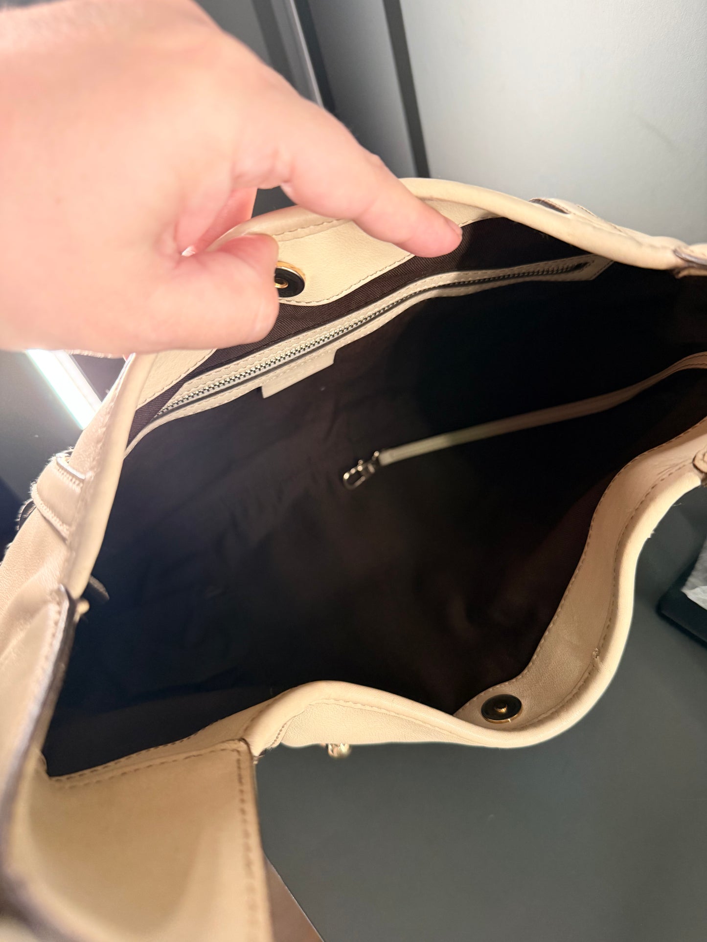 GUCCI BY FRIDA CREAM 85th ANNIVERSARY HORSEBIT HOBO BAG