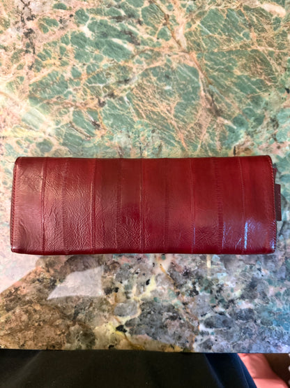 GUCCI RED EEL LONG CLUTCH