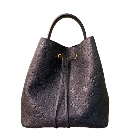 LOUIS VUITTON BLACK EMPREINTE NEO NOE SHOULDER BAG