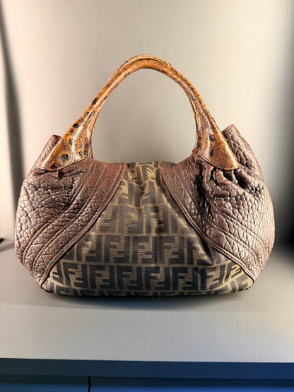 FENDI ZUCCA LARGE SPY HANDBAG
