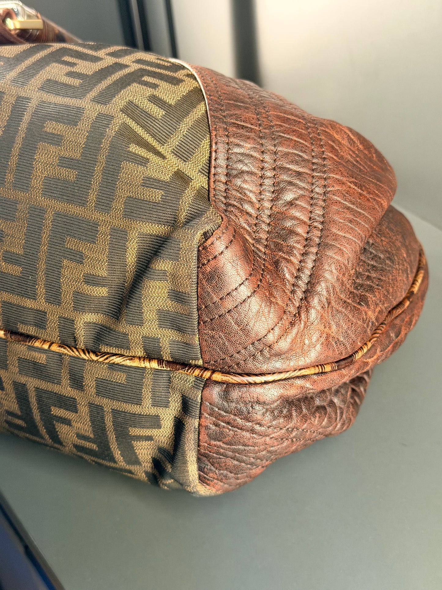 FENDI ZUCCA LARGE SPY HANDBAG